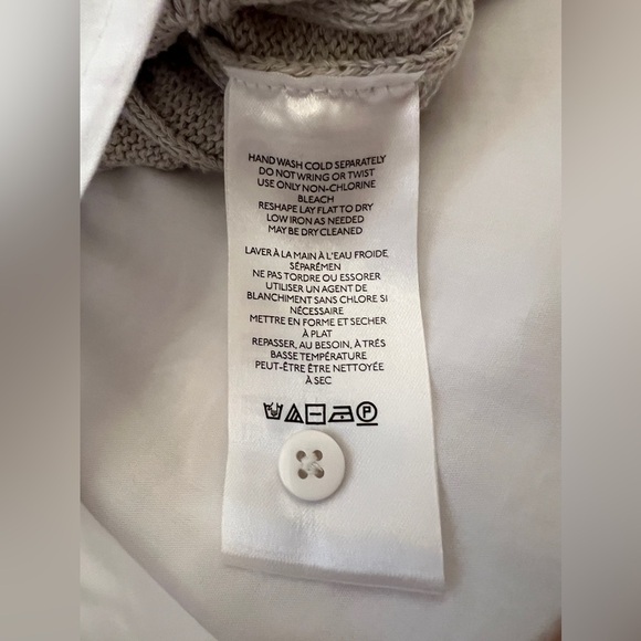 Anthropologie Maeve Layered Cable Sweater With Collar Sz XS - Picture 8 of 11